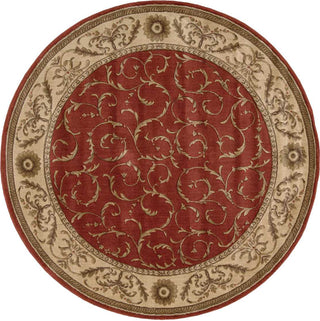 Nourison Somerset ST02 Red Area Rug Round Image