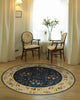 Nourison Somerset ST05 Navy Area Rug 6' Round Sitting Room Shot