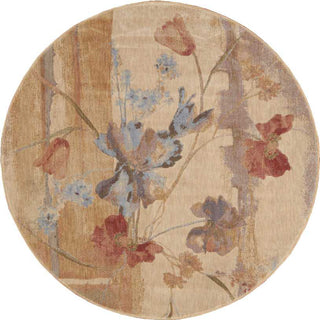 Nourison Somerset ST18 Beige Area Rug Round Image