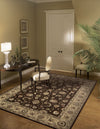 Nourison Somerset ST62 Brown Area Rug 6' X 8' Office Shot Feature