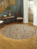 Nourison Somerset ST68 Mocha Area Rug 6' Round Fyr Shot Feature