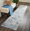 Nourison Somerset ST74 Silver Blue Area Rug Room Image Feature