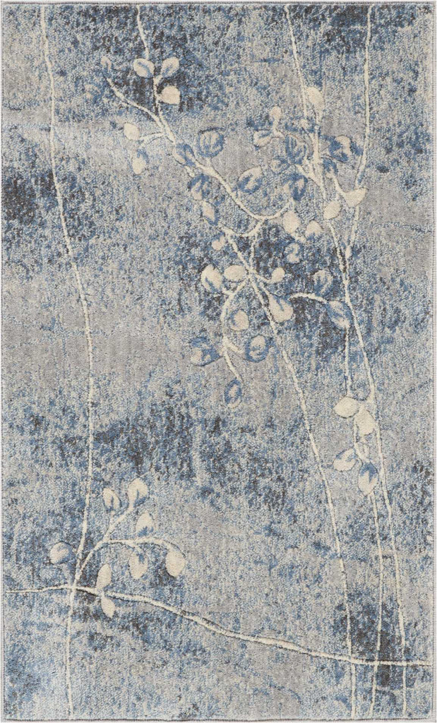 Nourison Somerset ST74 Silver Blue Area Rug 2'6'' X 4'
