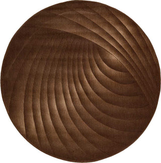 Nourison Somerset ST75 Chocolate Area Rug Round Image