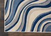 Nourison Somerset ST81 Ivory Blue Area Rug Corner Image