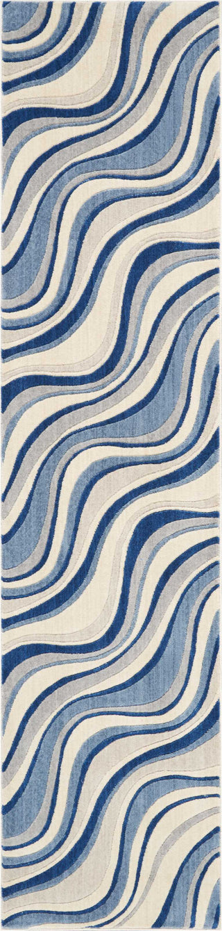 Nourison Somerset ST81 Ivory Blue Area Rug 