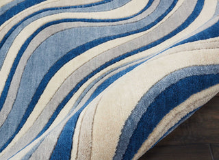 Nourison Somerset ST81 Ivory Blue Area Rug Detail Image