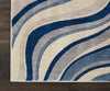Nourison Somerset ST81 Ivory Blue Area Rug Corner Image