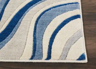 Nourison Somerset ST81 Ivory Blue Area Rug Detail Image