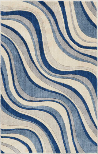 Nourison Somerset ST81 Ivory Blue Area Rug Main Image