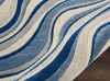 Nourison Somerset ST81 Ivory Blue Area Rug Detail Image