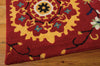 Nourison Suzani SUZ01 Red Area Rug Corner Image