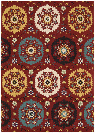 Nourison Suzani SUZ01 Red Area Rug main image