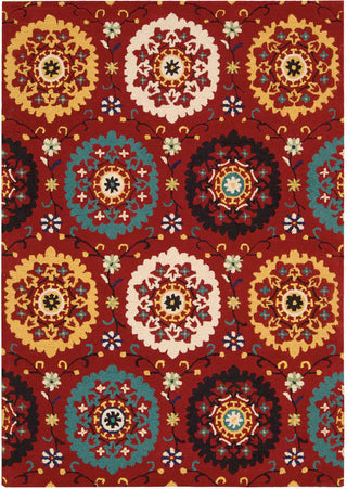 Nourison Suzani SUZ01 Red Area Rug Main Image