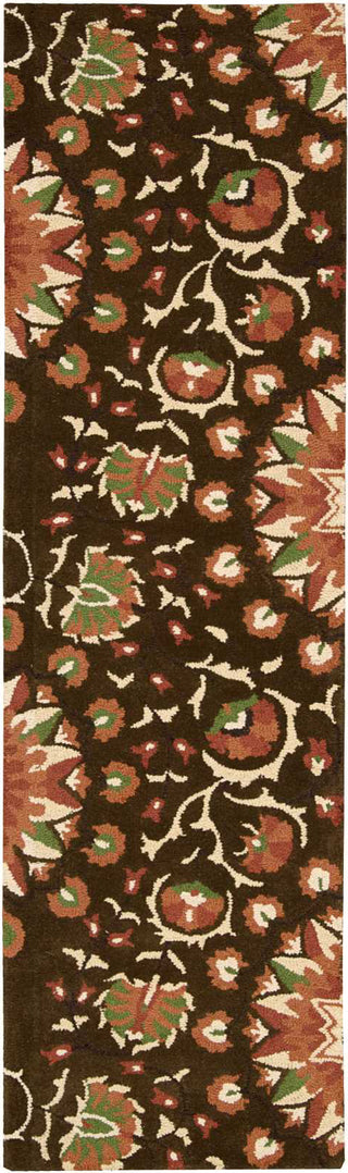 Nourison Suzani SUZ02 Brown Area Rug Runner Image