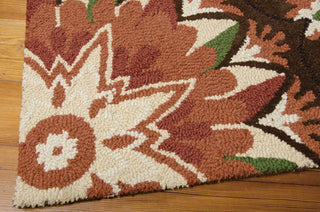 Nourison Suzani SUZ02 Brown Area Rug Corner Image