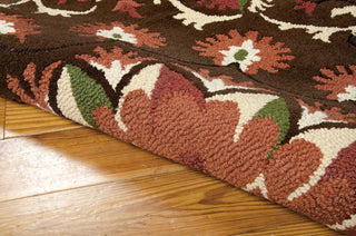 Nourison Suzani SUZ02 Brown Area Rug Detail Image