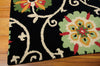 Nourison Suzani SUZ03 Black Area Rug Corner Image