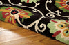 Nourison Suzani SUZ03 Black Area Rug Detail Image