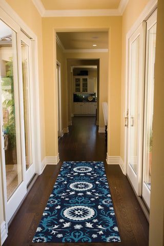 Nourison Suzani SUZ07 Navy Area Rug Runner Image