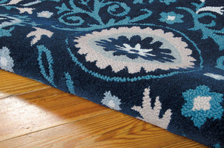 Nourison Suzani SUZ07 Navy Area Rug Detail Image