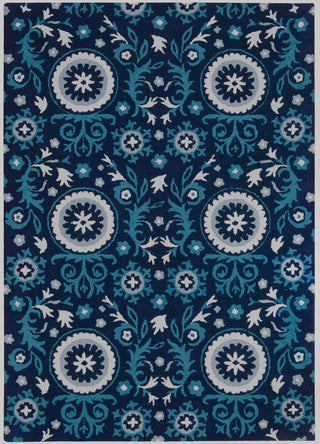 Nourison Suzani SUZ07 Navy Area Rug Main Image