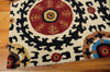 Nourison Suzani SUZ08 Ivory Area Rug Corner Image