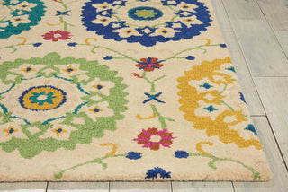 Nourison Suzani SUZ01 Ivory Area Rug Detail Image