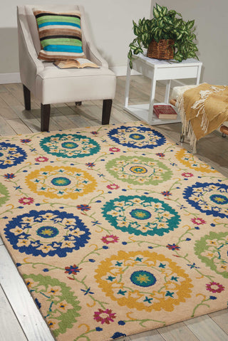 Nourison Suzani SUZ01 Ivory Area Rug Room Image