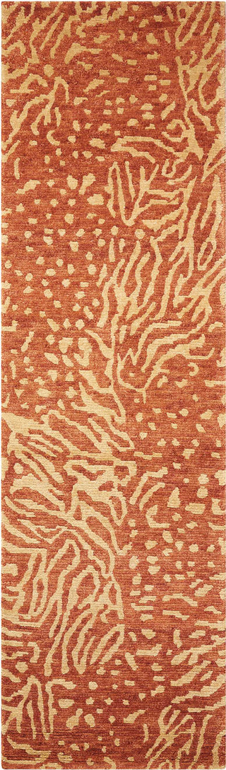 Nourison Tahoe Modern MTA02 Rust Beige Area Rug