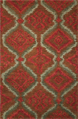 Nourison Tahoe Modern MTA06 Brown Red Area Rug