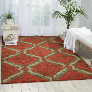 Nourison Tahoe Modern MTA06 Brown Red Area Rug