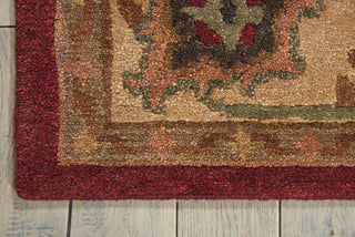 Nourison Tahoe TA08 Red Area Rug Corner Image