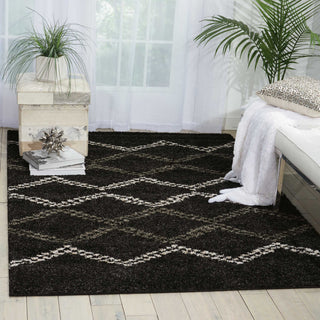 Nourison Tangier TAN01 Black Area Rug Room Image Feature