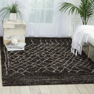 Nourison Tangier TAN05 Black Area Rug Texture Image Feature