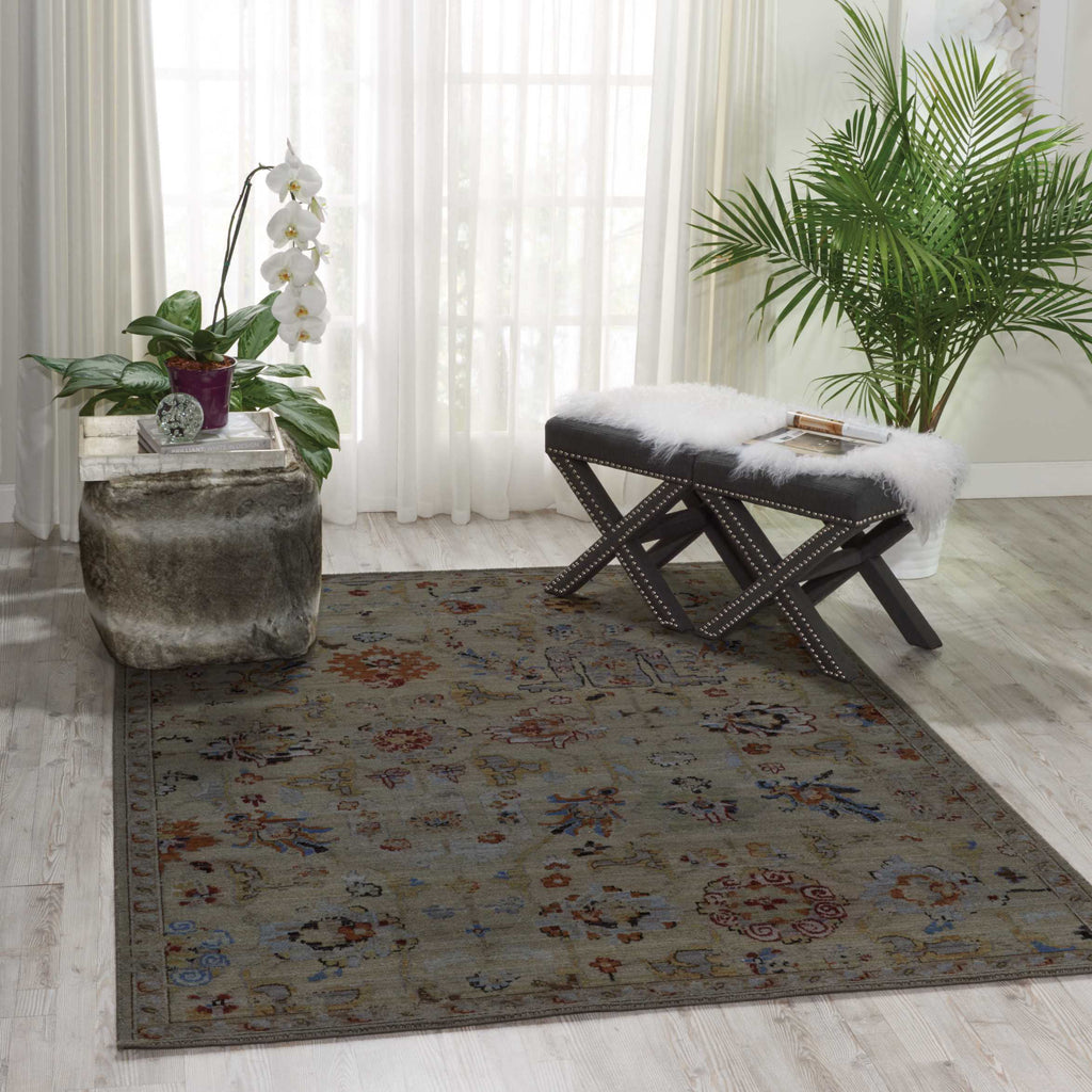 Nourison Timeless TML12 Taupe Area Rug Room Image Feature