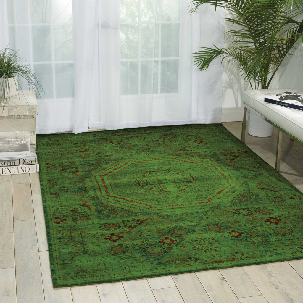 Nourison Timeless TML06 Teal Area Rug Room Image Feature
