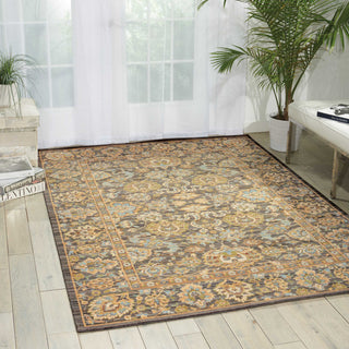 Nourison Timeless TML20 Opal Grey Area Rug Room Image Feature