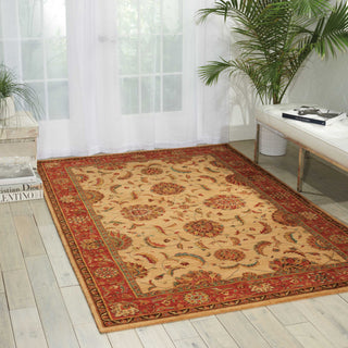 Nourison Living Treasures LI04 Ivory Red Area Rug Room Image