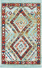 Tribal Decor TRL02 Aqua Area Rug by Nourison 3'11'' X 6'2'