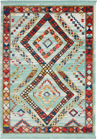 Tribal Decor TRL02 Aqua Area Rug by Nourison 5'3'' X 7'6''