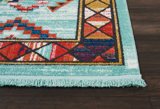 Tribal Decor TRL02 Aqua Area Rug by Nourison Detail Image