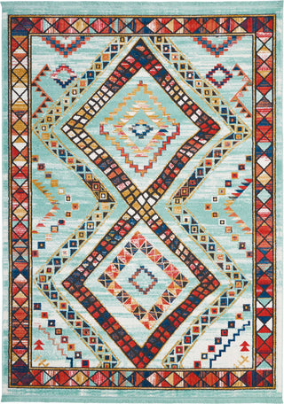 Nourison Tribal Decor TRL02 Aqua Area Rug