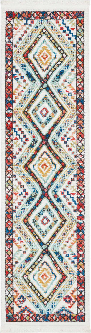 Tribal Decor TRL02 White Area Rug by Nourison 2'2'' X 7'9''