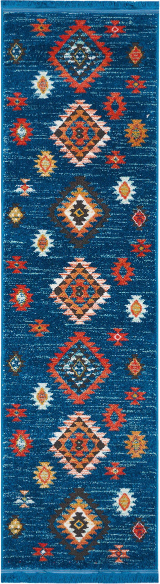 Tribal Decor TRL07 Blue Area Rug by Nourison 2'2'' X 7'9''