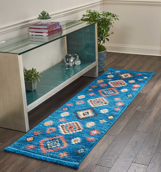 Nourison Tribal Decor TRL07 Blue Area Rug 