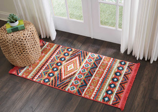 Tribal Decor TRL04 Orange Area Rug by Nourison Room Image