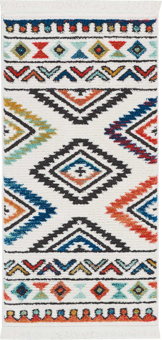 Nourison Tribal Decor TRL06 White Area Rug 2'2'' X 4'3''