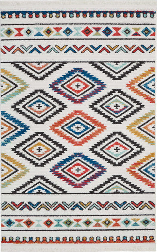 Tribal Decor TRL06 White Area Rug by Nourison 3'11'' X 6'2'