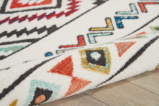 Tribal Decor TRL06 White Area Rug by Nourison Detail Image